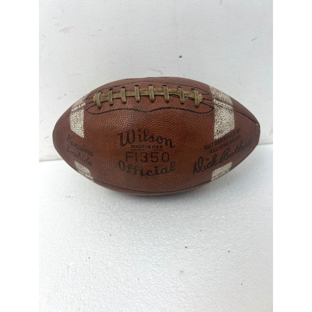 Vintage Wilson F1350 Official Football Dick Butkus Autograph Genuine Cowhide USA